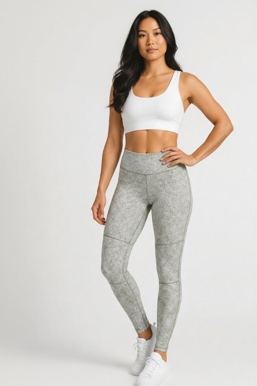 ✨Gymshark Fleur Texture Khaki Marl Sz Small Leggings✨